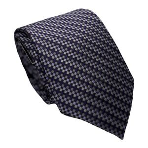 Bruno Piattelli Silk Tie Italy Purple Geometric Print Hand Made Classic 50" NWT